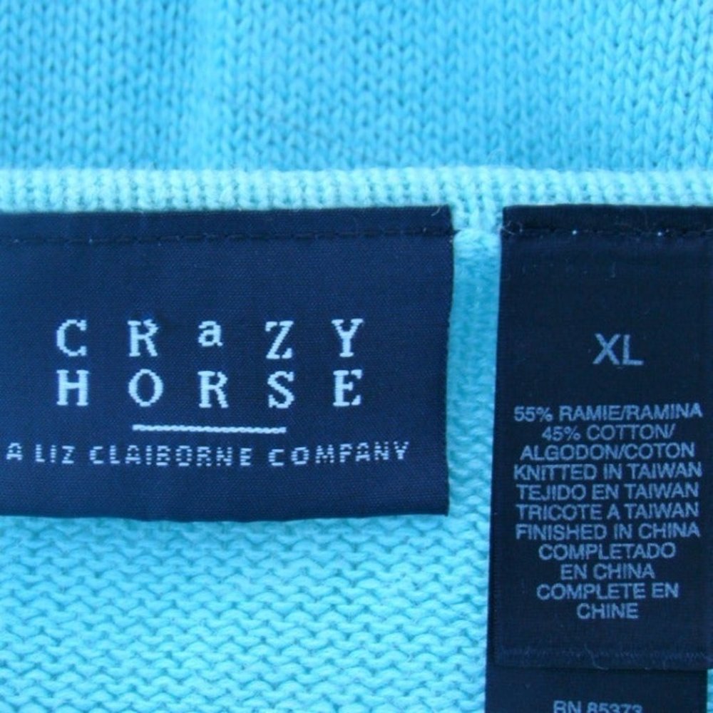 Crazy Horse XL Argyle LS Zip Cardigan Sweater - Picture 5 of 7